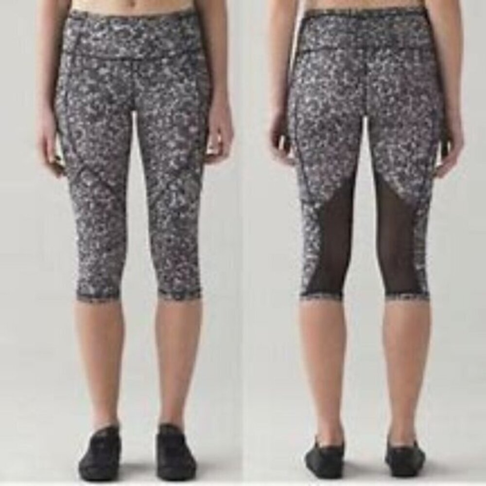 Lululemon Outrun Crops in  Mini Cinder Lace